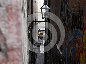 In den alten StraÃÅ¸en von Schwedens Hauptstadt Stockholm photo